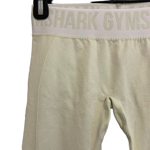 Gymshark Light green Cropped Leggings with logo waistband - Picture 2 of 7